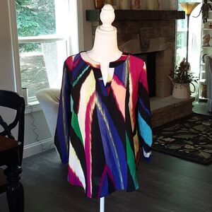 Cato Colorful Quarter Sleeve Top